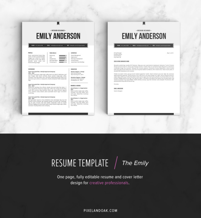 One Page Student Resume Template