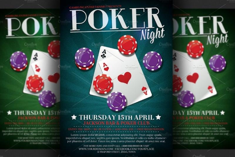 Poker Night Flyer Template PSD