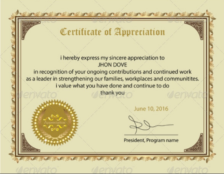 15 Certificate Of Appreciation Template PSD Ai PDF And EPS Format Graphic Cloud