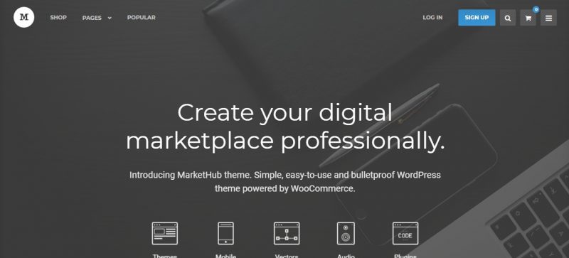 Responsive WordPress Marketplace Theme