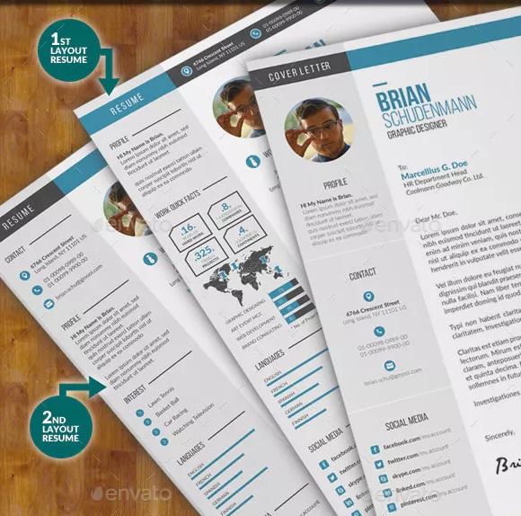 Simple Infographic Resume Template