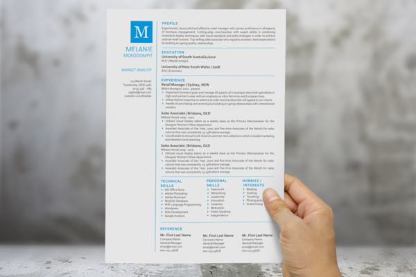 Simple One Page Resume Template