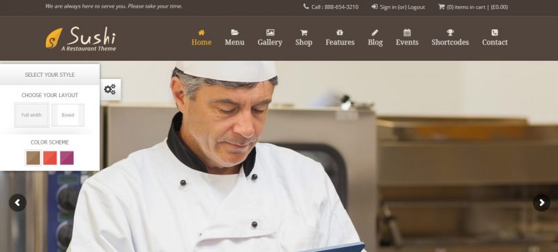 Sushi Restaaurant WordPress Theme