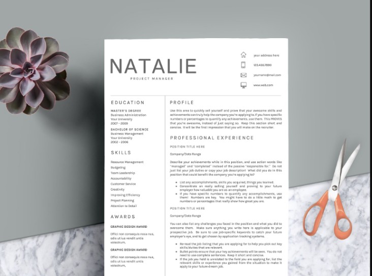 Two Page Resume Template