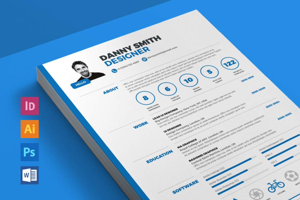 US Letter and A4 One Page Resume Template