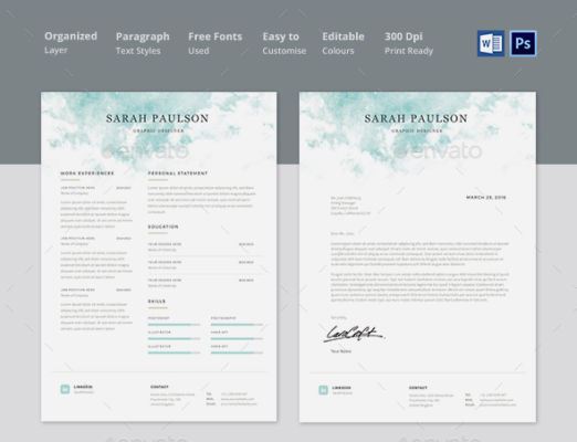 Word and PSD Resume Template