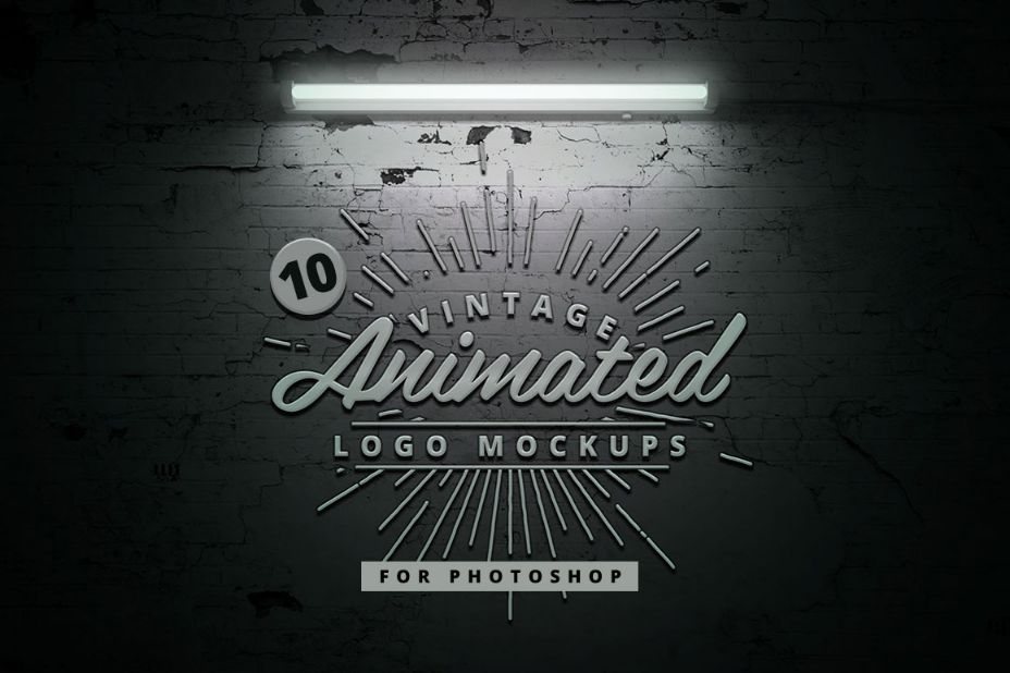 10 Animated Logo Mockup PSD