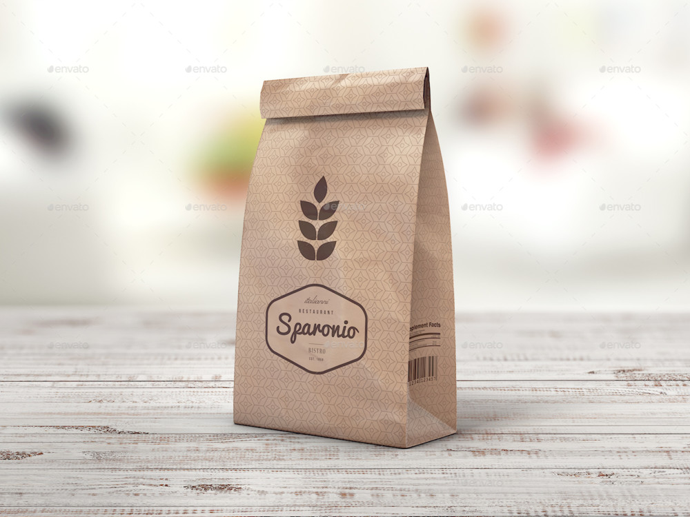 Paper-Bag-MockUp coffee bag mockup cafe branding