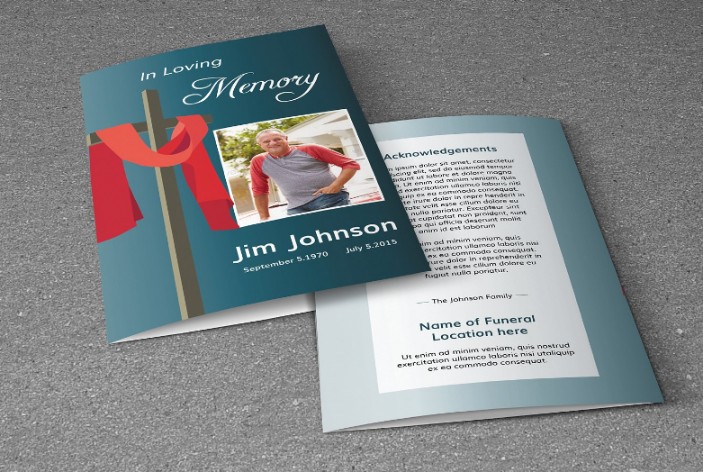4 Page Funeral Brochure Template PSD