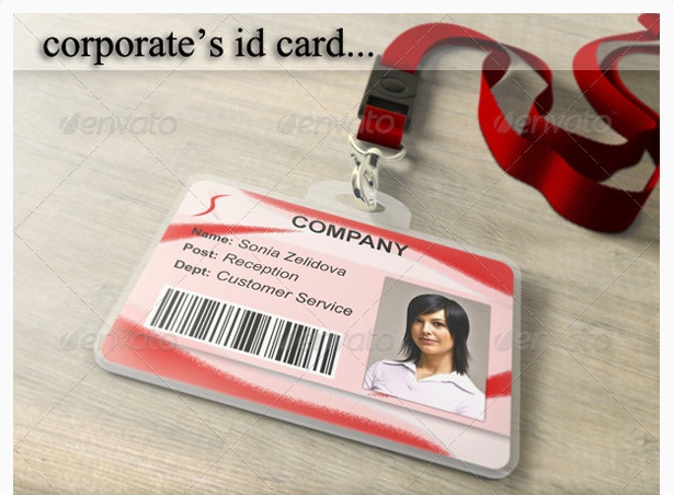 id card ho;der PSd mockup branding and identity corporate