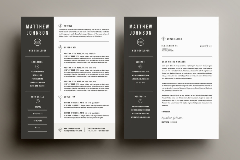 Ai and PSD Cover Letter Template