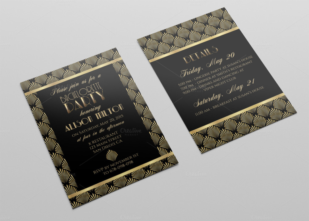 Bachelerotte Party Invitation Template