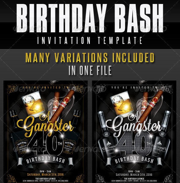 Birthday Bash Invitation Template