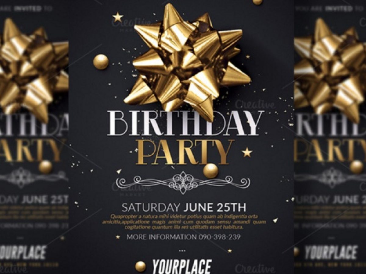 21+ Birthday Invitation Template - PSD, Vector EPS and Ai Format Throughout Birthday Party Flyer Templates Free