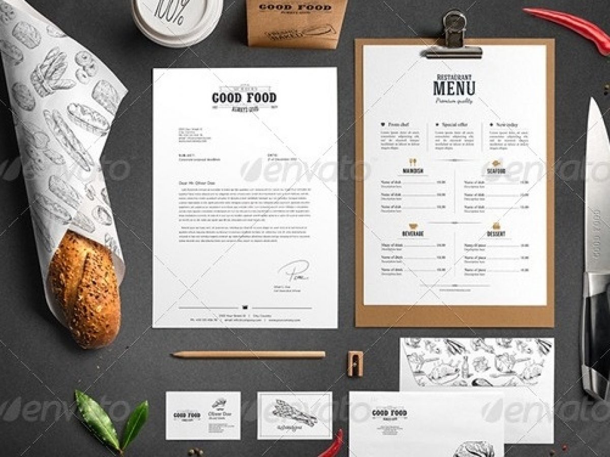 Download 30 Branding Mockup Psd For Restaurant Food And Corporate Branding Graphic Cloud