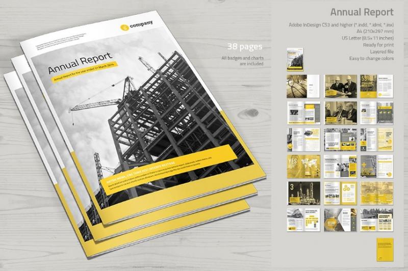 Business Annual Report Template PSD