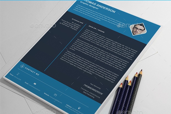 CV and Cover Letter Template PSD