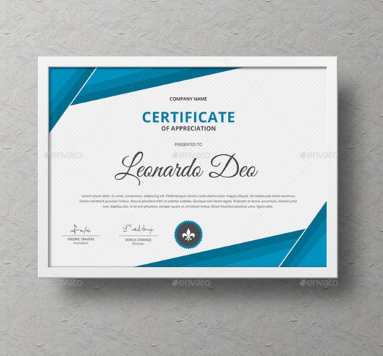 Certificate of Recognition Template