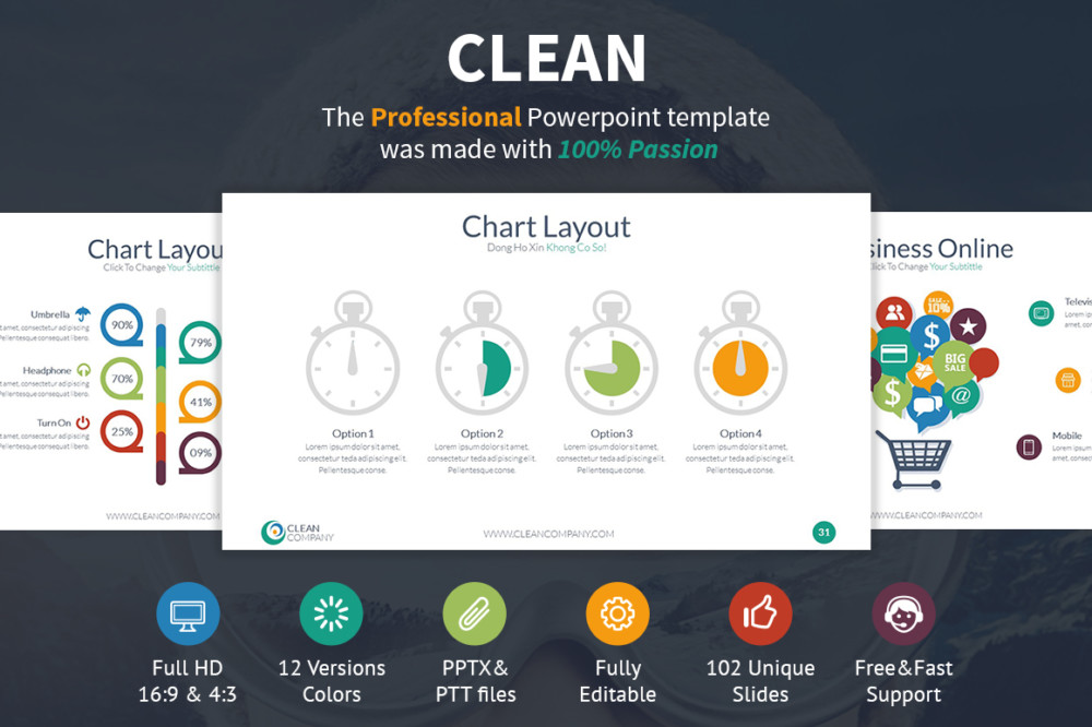 Clean Professional PowerPoint Templates