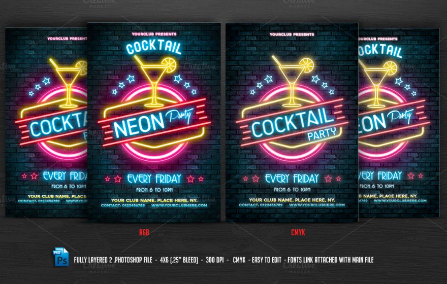 Cocktail party Flyer Template