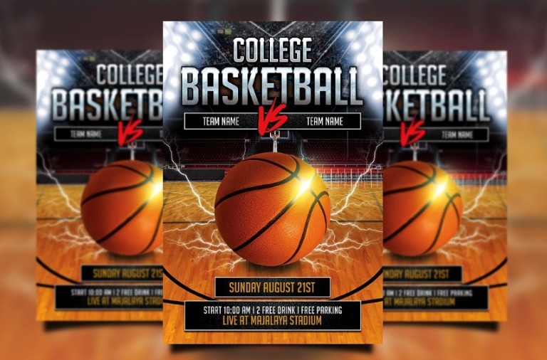 College Basketball Flyer Template