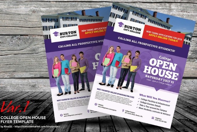 College Open House Flyer Template