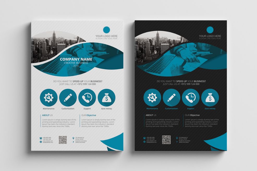 Company Promotional Flyer PSD Template