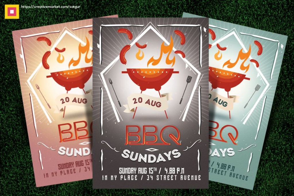 Editable BBQ Party Flyer Template