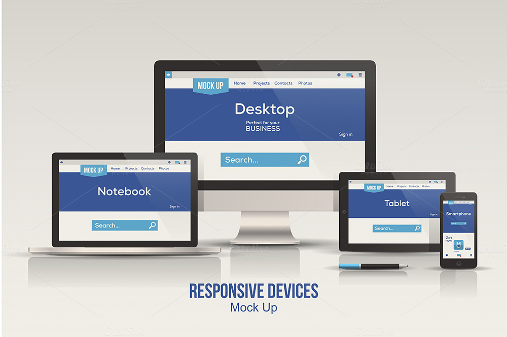 Fully Editable Responsive Mockup