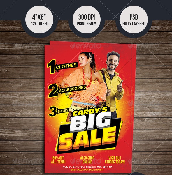 Fully Layered Sales Flyer Template