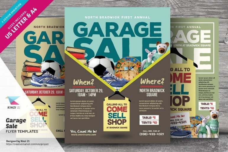 Garage Sale Flyer Template PSD
