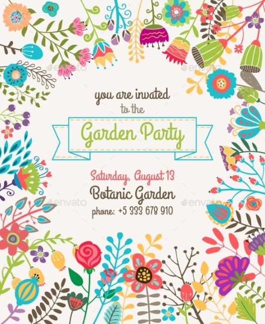 Garden Party Invitation Template