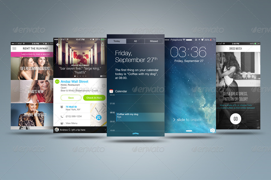 High Resolution App Mockup PSD Graphic Cloud