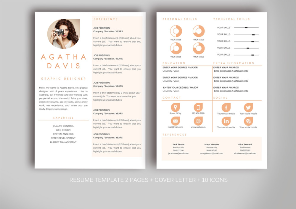 Infographic Business Resume Template