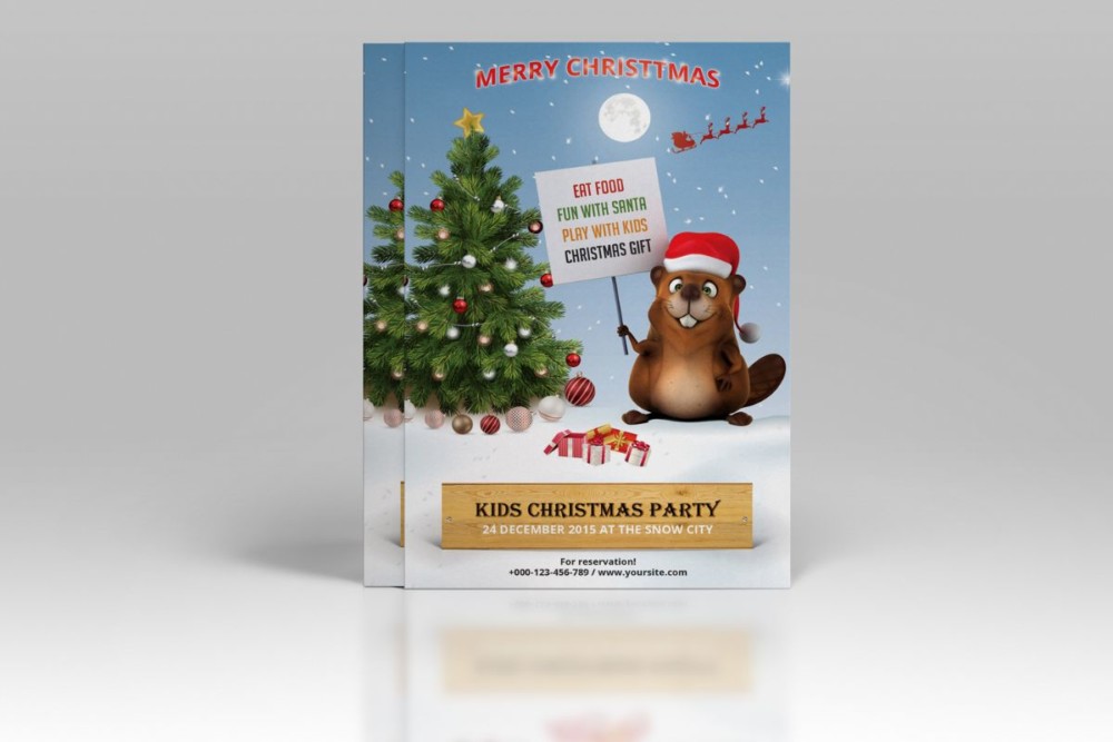Kids Christmas party Invitation Template