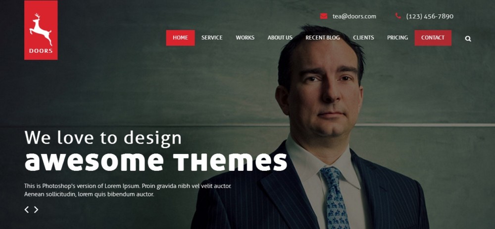 One Page Business WordPress Theme