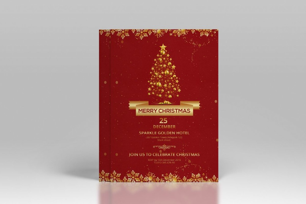 PSD Christmas Invitation Template