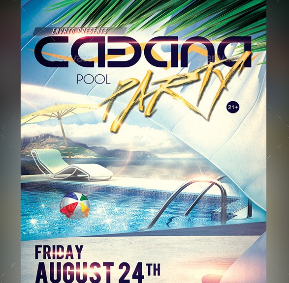 Pool Flyer Template PSD