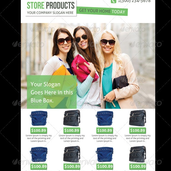 Store Products Flyers Template PSD