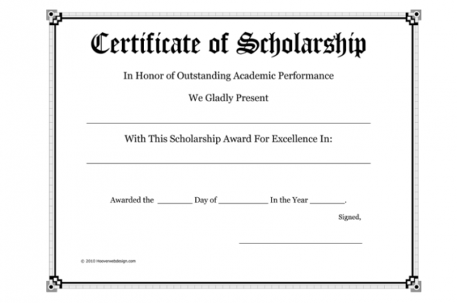 Scholarship Certificate Template Word and EPS Format - Graphic Cloud