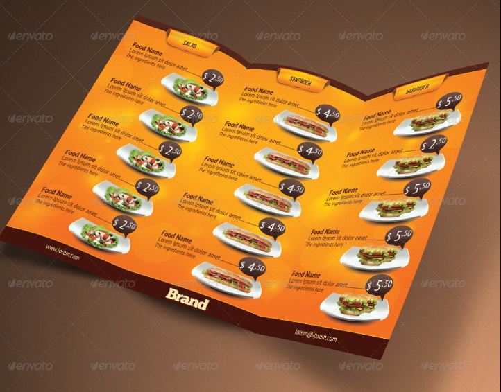 Tri Fold Restaurant Brochure Template
