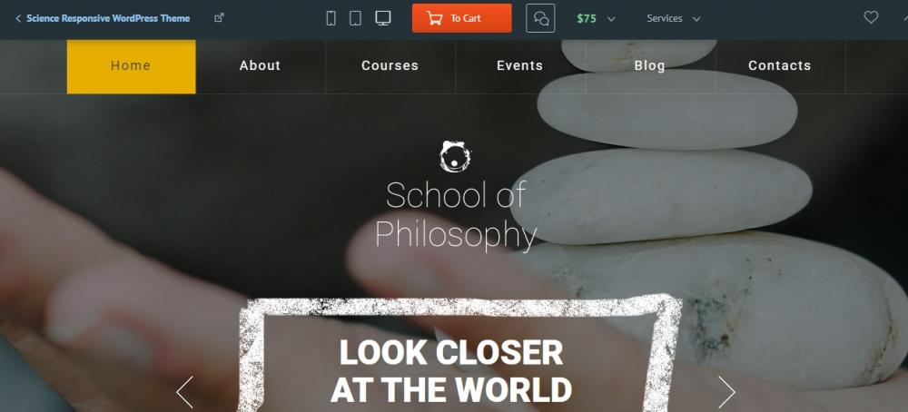 University WordPress theme