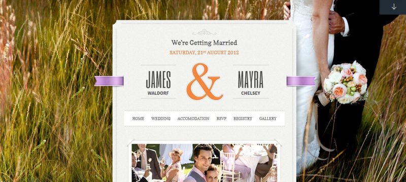 Wedding Invitation Theme WordPress