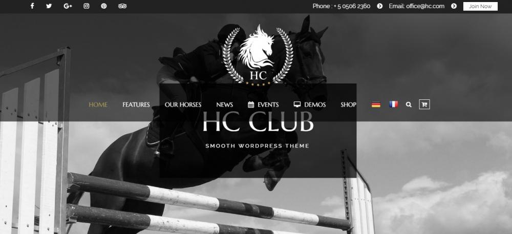 WordPress Horse Club theme