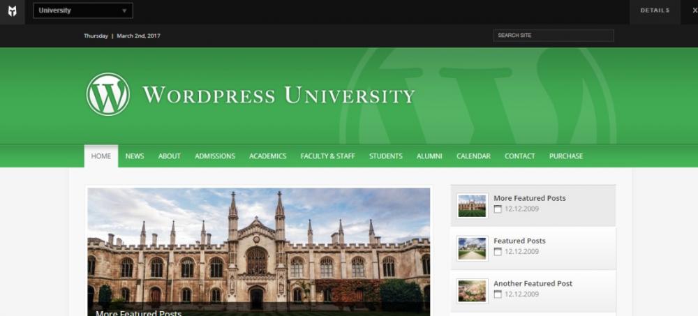 Wordpress University Theme