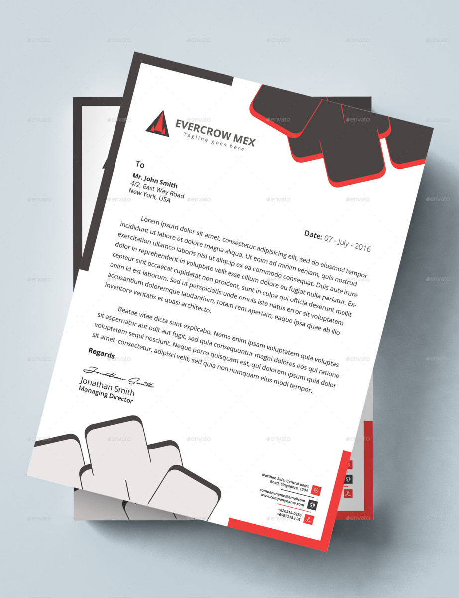 21+ Brand New MS Word Letter Head Templates - Graphic Cloud Regarding Make A Letterhead Template In Word