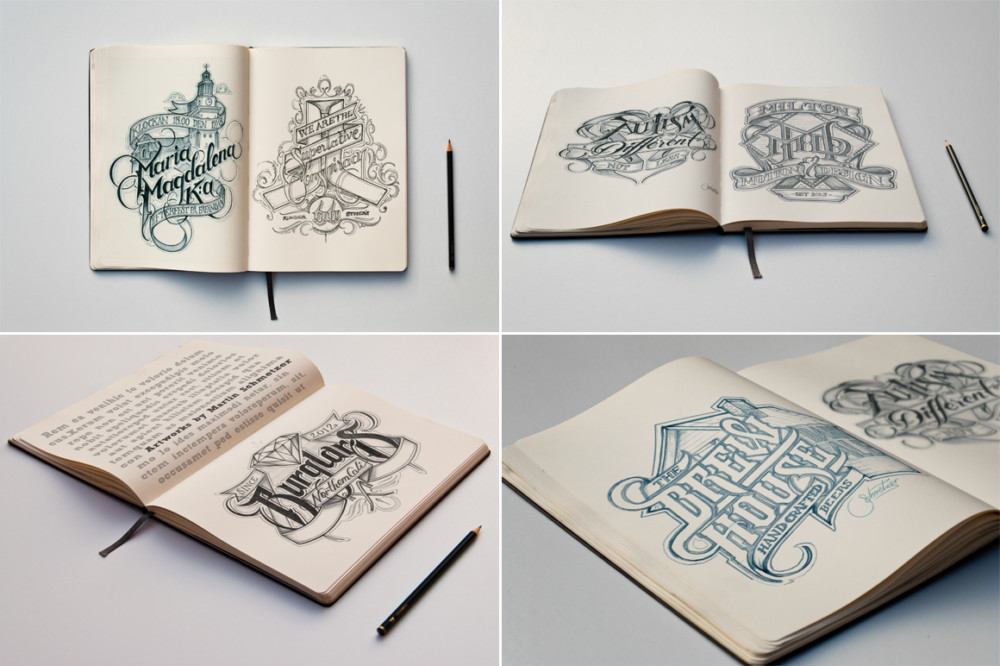 Download 10+ Amazing Hand Drawn PSD Sketch Book Mockups - Graphic Cloud