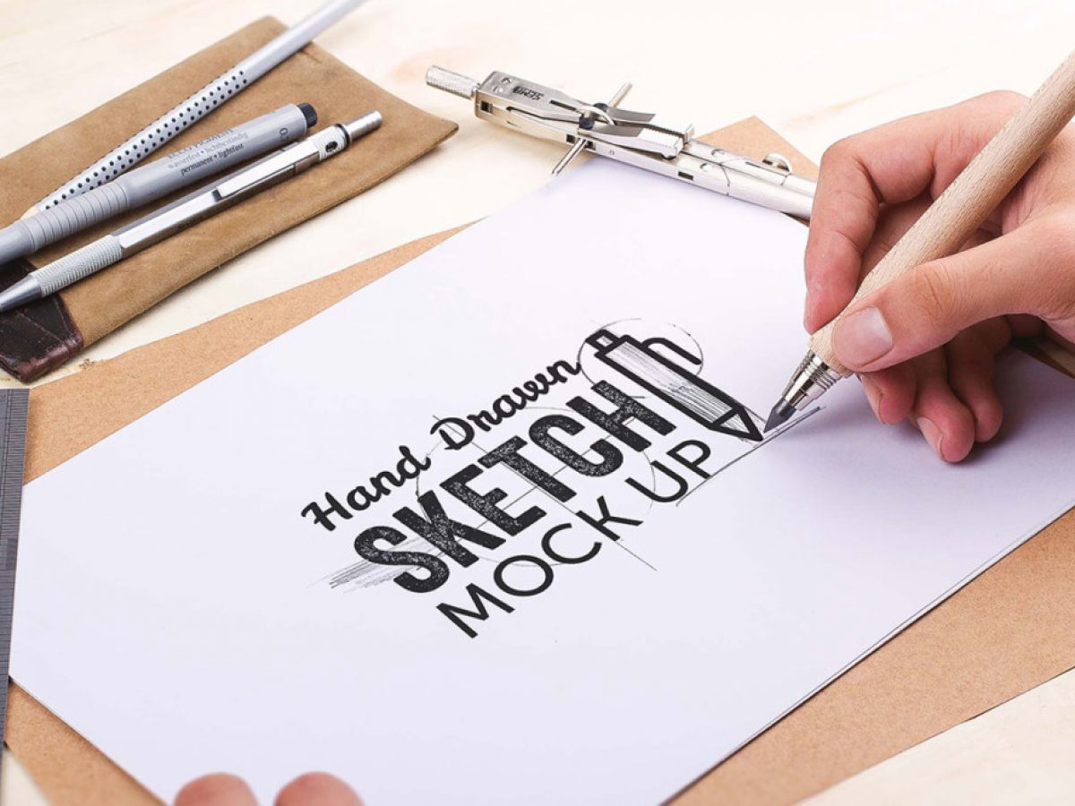 Download 10 Amazing Hand Drawn Psd Sketch Book Mockups Graphic Cloud