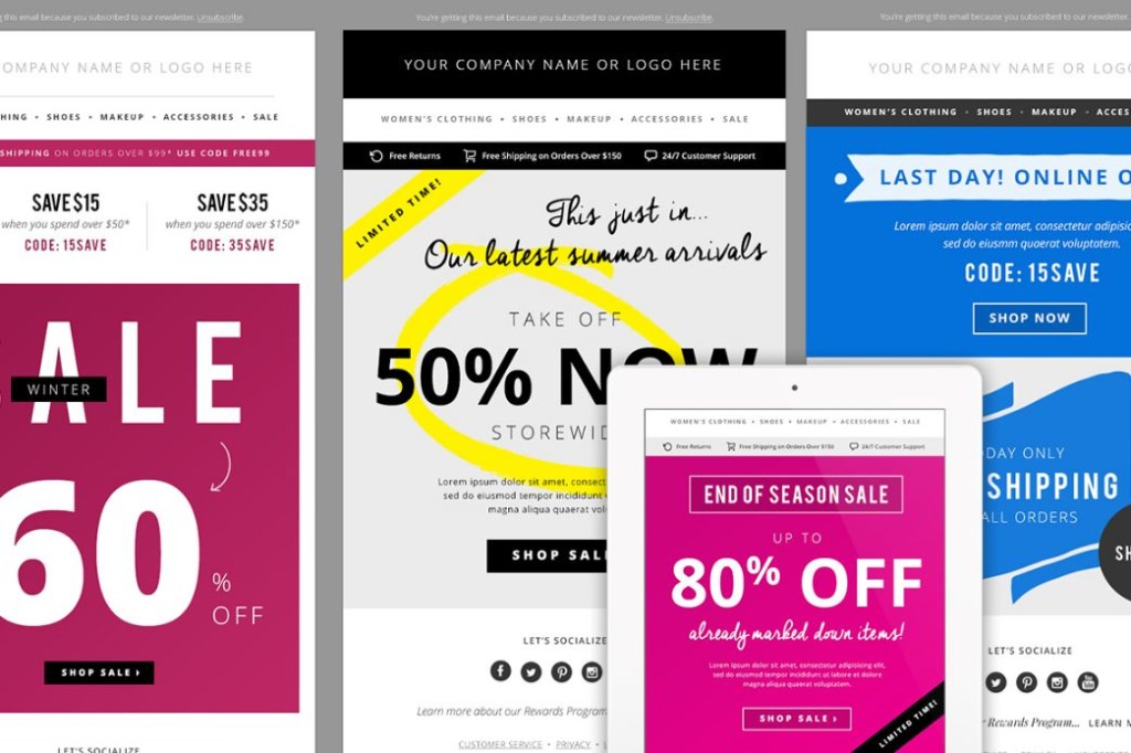 4-sales-email-newsletter-templates