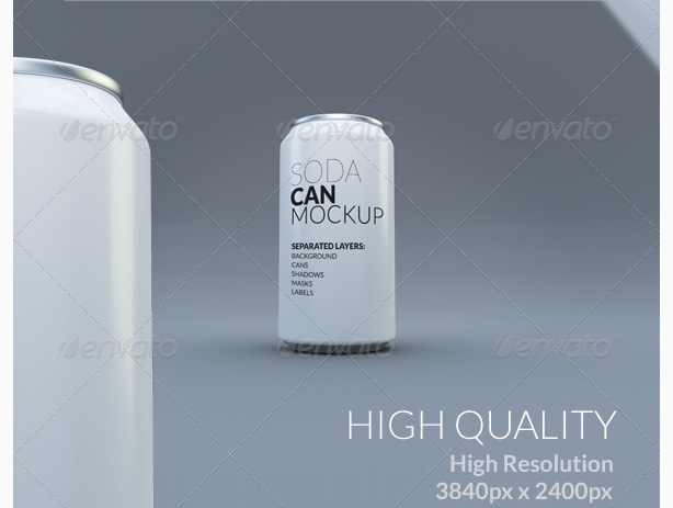soda can mockup psd template beer bottle energy drink